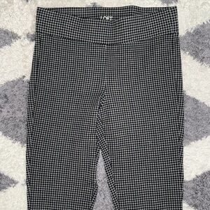 LOFT outlet black and gray houndstooth leggings size small
